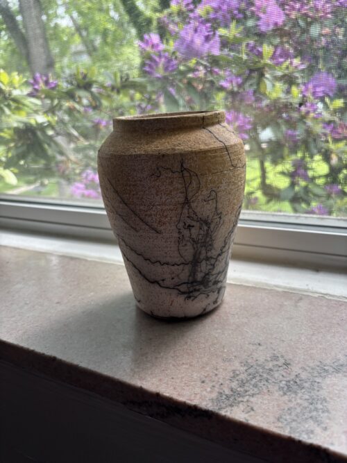 Horsehair Raku Vase